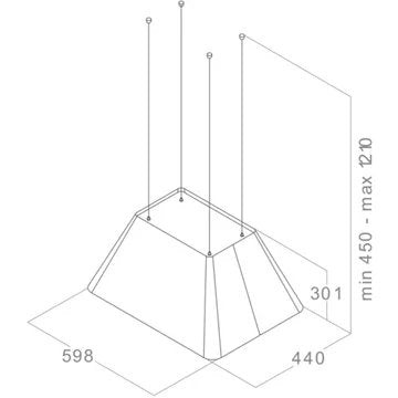 Hotte décorative îlot							ELICA				IKONA LIGHT WH/F/60