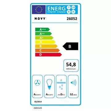 Hotte encastrable 							NOVY				CRYSTAL 26052