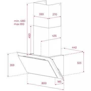 Hotte décorative murale							TEKA				DVI88 Infinity G1