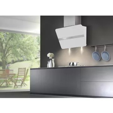 Hotte décorative murale							FALMEC				FLIPPER NRS 85 INOX/VERRE BLANC