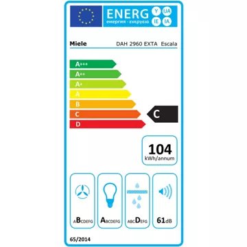 Hotte décorative murale inclinée							MIELE				DAH 2960 OBSW EXTA Escala