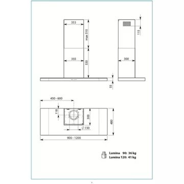 Hotte décorative murale							FALMEC				LUMINA1620