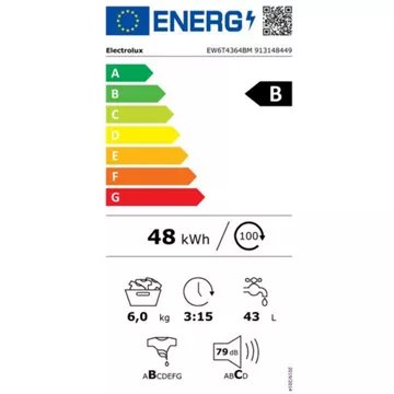 Lave linge top							ELECTROLUX				EW6T4364BM Reconditionné