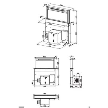 Hotte plan de travail							ROBLIN				ZELIE 900 VERRE NOIR