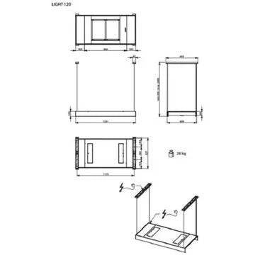 Hotte décorative îlot							FALMEC				LIGHT2620