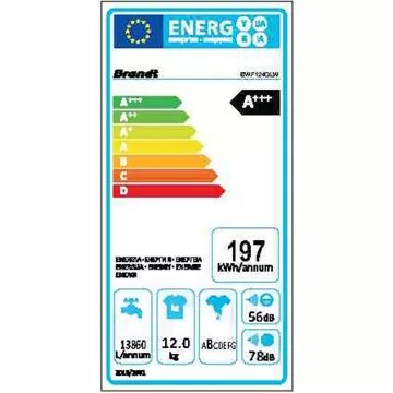 Lave linge hublot 							BRANDT				BWF124QLW Reconditionné