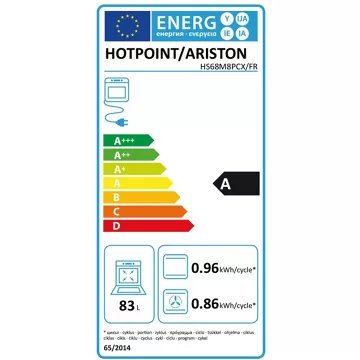 Cuisinière mixte							HOTPOINT				HS68M8PCX/FR