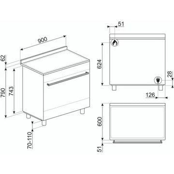 Piano de cuisson gaz							SMEG				C95GMCMB2