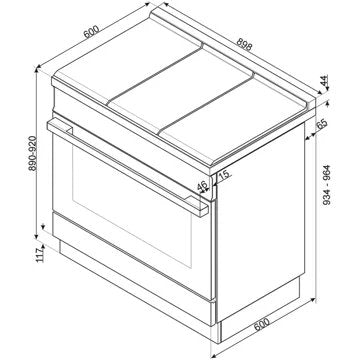 Piano de cuisson gaz							SMEG				CPF9GPX