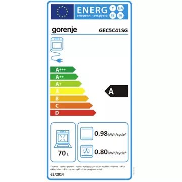 Cuisinière vitrocéramique							GORENJE				GEC5C41SG