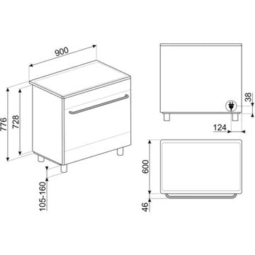 Piano de cuisson induction							SMEG				CG90CIXT