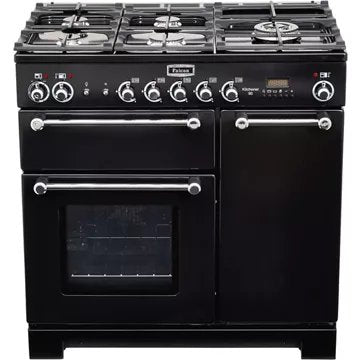 Piano de cuisson gaz							FALCON				KITCHENER 90 NOIR + WOK ET PLANCHA