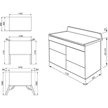 Piano de cuisson gaz							SMEG				TR4110BL1