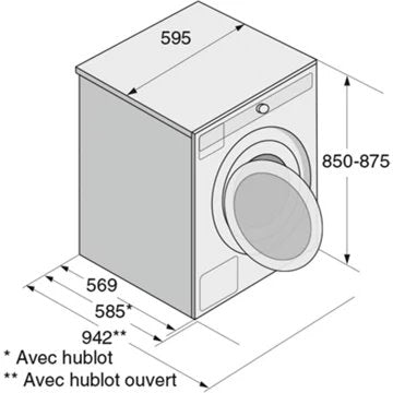 Lave linge hublot 							ASKO				W2086R.W AUTODOSE Reconditionné