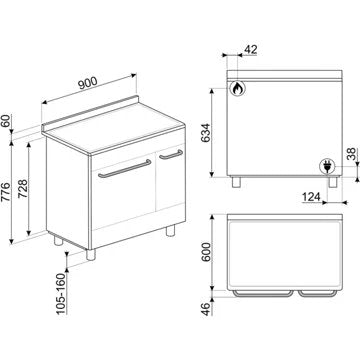 Piano de cuisson gaz							SMEG				CX92GM