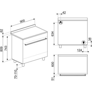 Piano de cuisson gaz							SMEG				C9GMX2