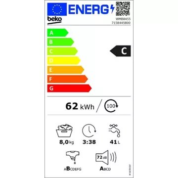 Lave linge hublot 							BEKO				WMB8455 Reconditionné