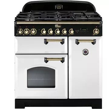 Piano de cuisson gaz							FALCON				DELUX90 MIXT BLANC LAITON