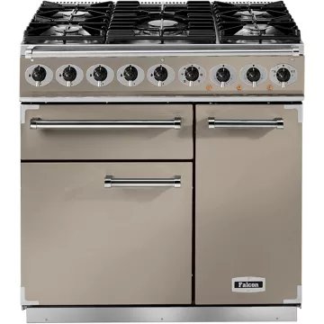 Piano de cuisson gaz							FALCON				Semi Pro DELUXE 90 FAUVE NICKEL BROSSÉ