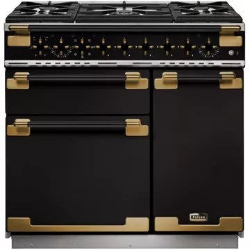 Piano de cuisson gaz							FALCON				ELISE LUXE  TAB GAZ 90 CMNOIR LAITON