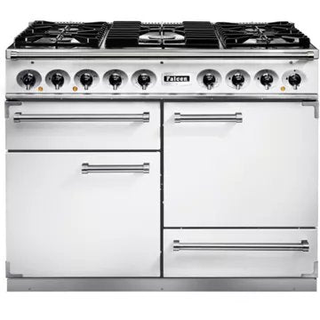 Piano de cuisson gaz							FALCON				Semi Pro DELUXE 110 BLANC NICKEL BROSSÉ