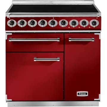 Piano de cuisson induction							FALCON				Semi Pro DELUXE 90 ROUGE CERISE NICKEL