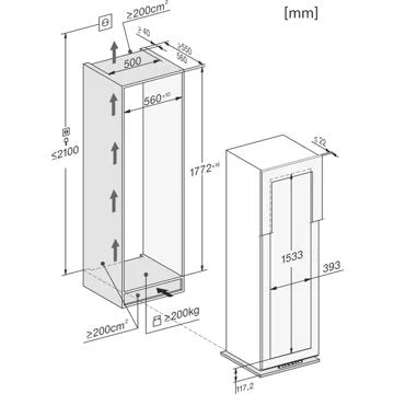 Cave à vin encastrable 							MIELE				KWT 6722 IS