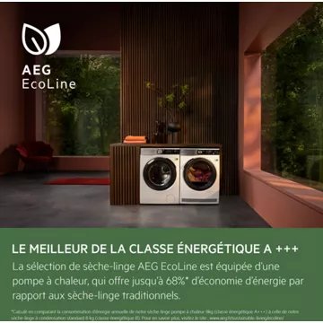 Sèche linge pompe à chaleur							AEG				TR95A3B6BW