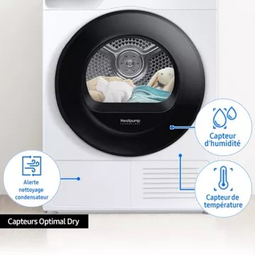 Sèche linge pompe à chaleur							SAMSUNG 				DV80T5220AW