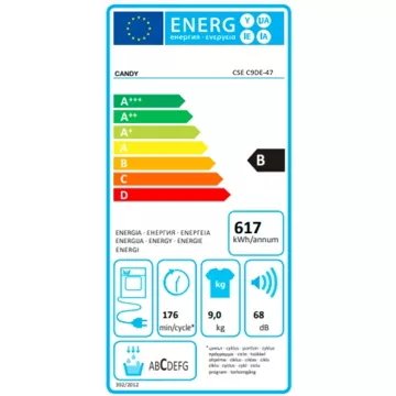 Sèche linge à condensation							CANDY				CSE C9DE-47