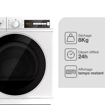 Sèche linge pompe à chaleur							BOSCH				WTW87490FF Reconditionné