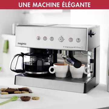 Expresso combiné cafetière							MAGIMIX				11423 AUTO CHROME MAT