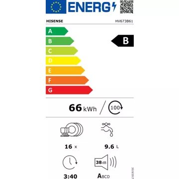 Lave vaisselle encastrable 							HISENSE				HV673B61 Silence