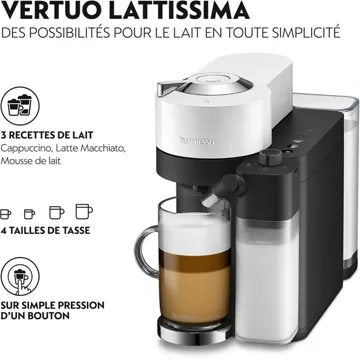 Nespresso							DELONGHI				Lattissima Blanche ENV300.W