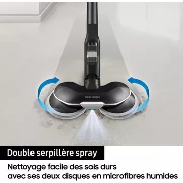 Aspirateur balai							SAMSUNG 				Pack Jet 85 Pet + Double serpillière spray + 2ème filtre