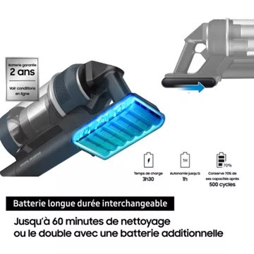 Aspirateur balai							SAMSUNG 				Pack Jet 85 Pet + Double serpillière spray + 2ème filtre