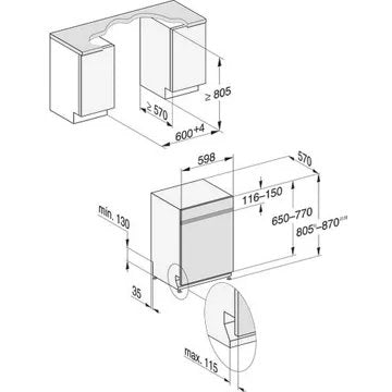 Lave vaisselle encastrable 							MIELE				G 5112 SCi IN