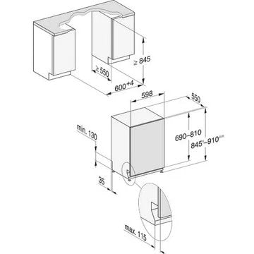 Lave vaisselle encastrable 							MIELE				G 5155 SCVi XXL