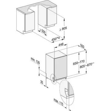 Lave vaisselle encastrable 							MIELE				G 5590 SCVi SL