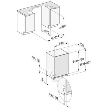 Lave vaisselle encastrable 							MIELE				G 7260 SCVi