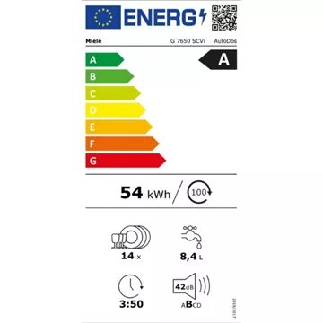 Lave vaisselle encastrable 							MIELE				G 7650 SCVi AutoDos