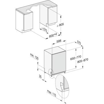 Lave vaisselle encastrable 							MIELE				G 7650 SCVi AutoDos