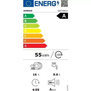 Lave vaisselle encastrable 							GORENJE				GI673A61X