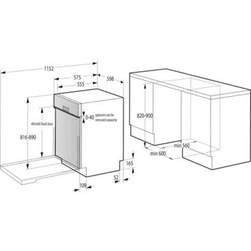 Lave vaisselle encastrable 							GORENJE				GI673A61X