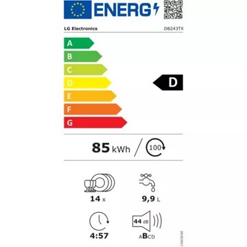 Lave vaisselle encastrable 							LG				DB243TX