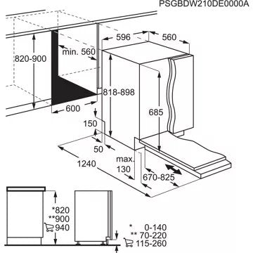 Lave vaisselle encastrable 							AEG				FSK94858P ComfortLift