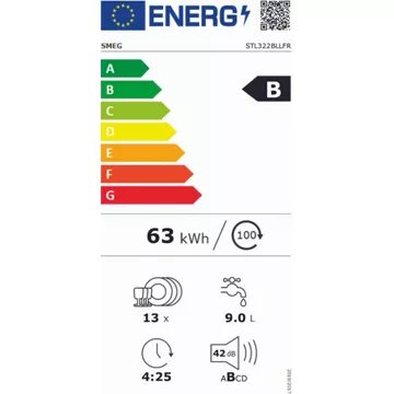 Lave-vaisselle  FULL INT 60 SMEG STL322BLLFR