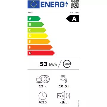 Lave vaisselle encastrable 							SMEG				STL323AL