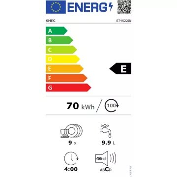 Lave vaisselle encastrable 							SMEG				ST4522IN