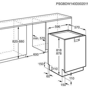 Lave vaisselle 60 cm							AEG				FFB83816PM ComfortLift Reconditionné